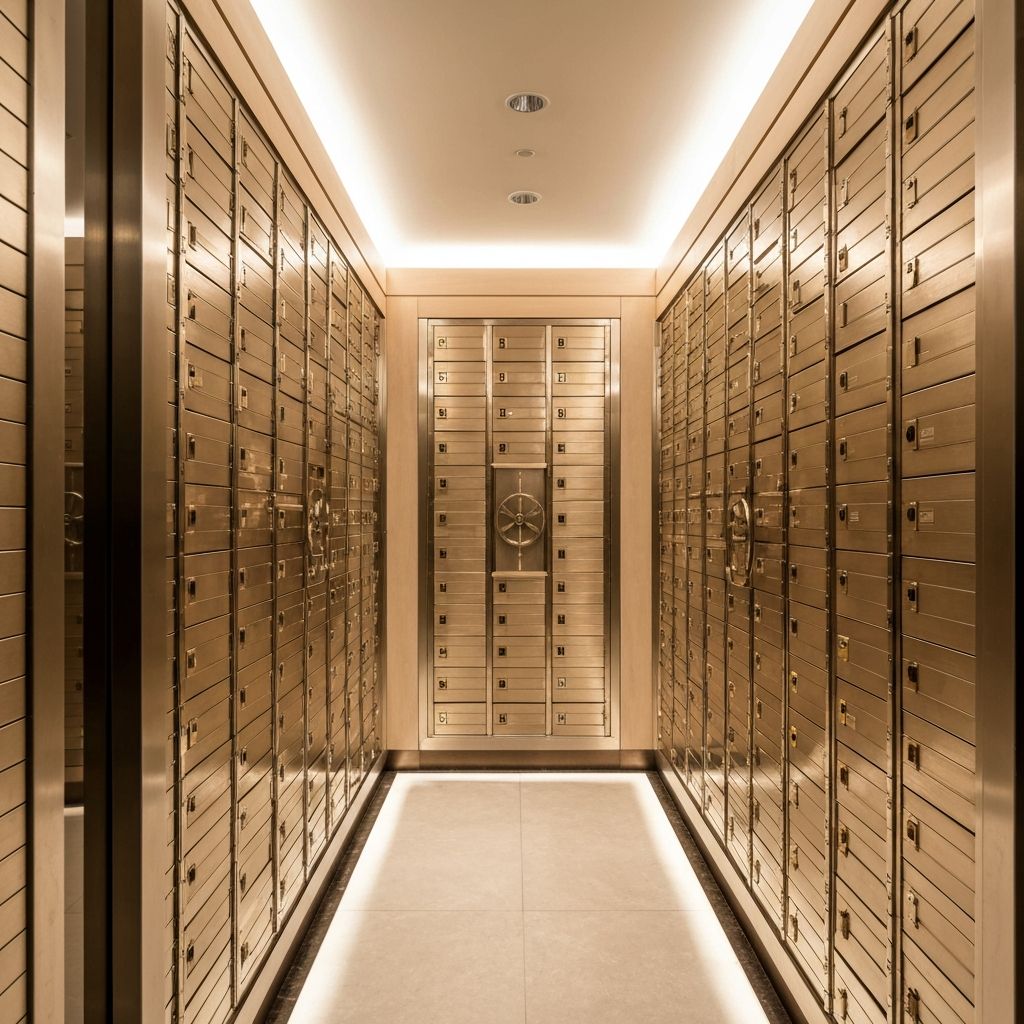 Secure banking vault representing Luxembourg's financial security